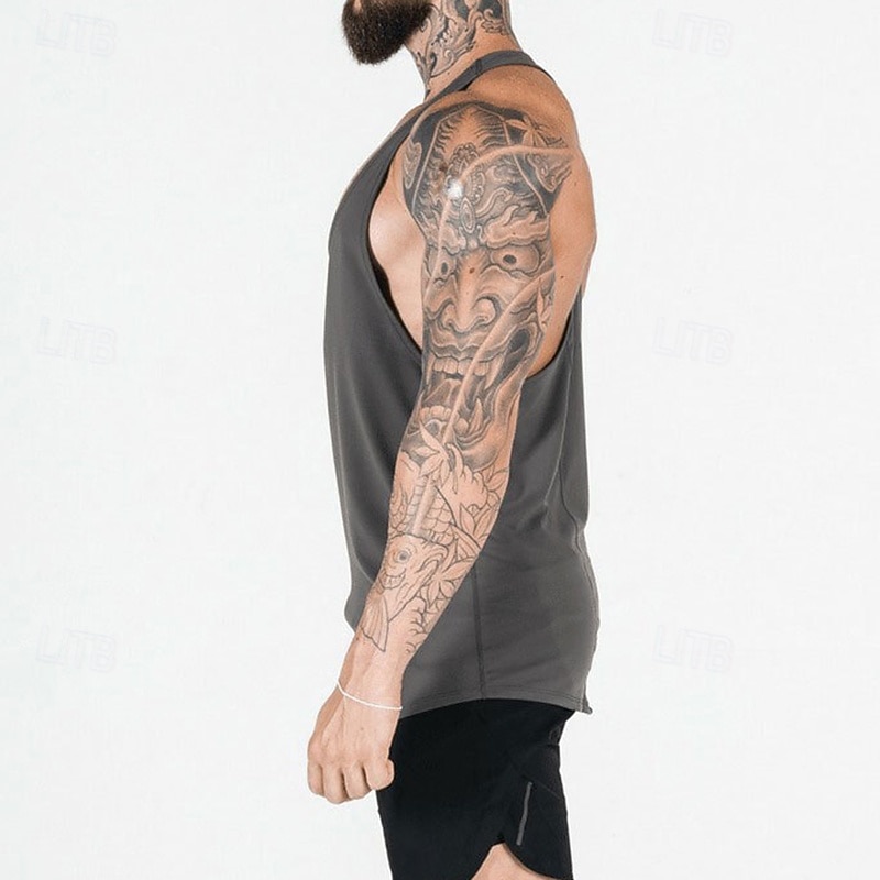 Herren Einfarbig Workout-Tanktop Lauf-Tanktop Fitness-Tanktop Sommer Ärmellos Schnelltrocknend Kompression Feuchtigkeitsableitend Fitnesstraining Aktives Training Übung Schwarz Weiß Rote 2026 - $21.99 –P8