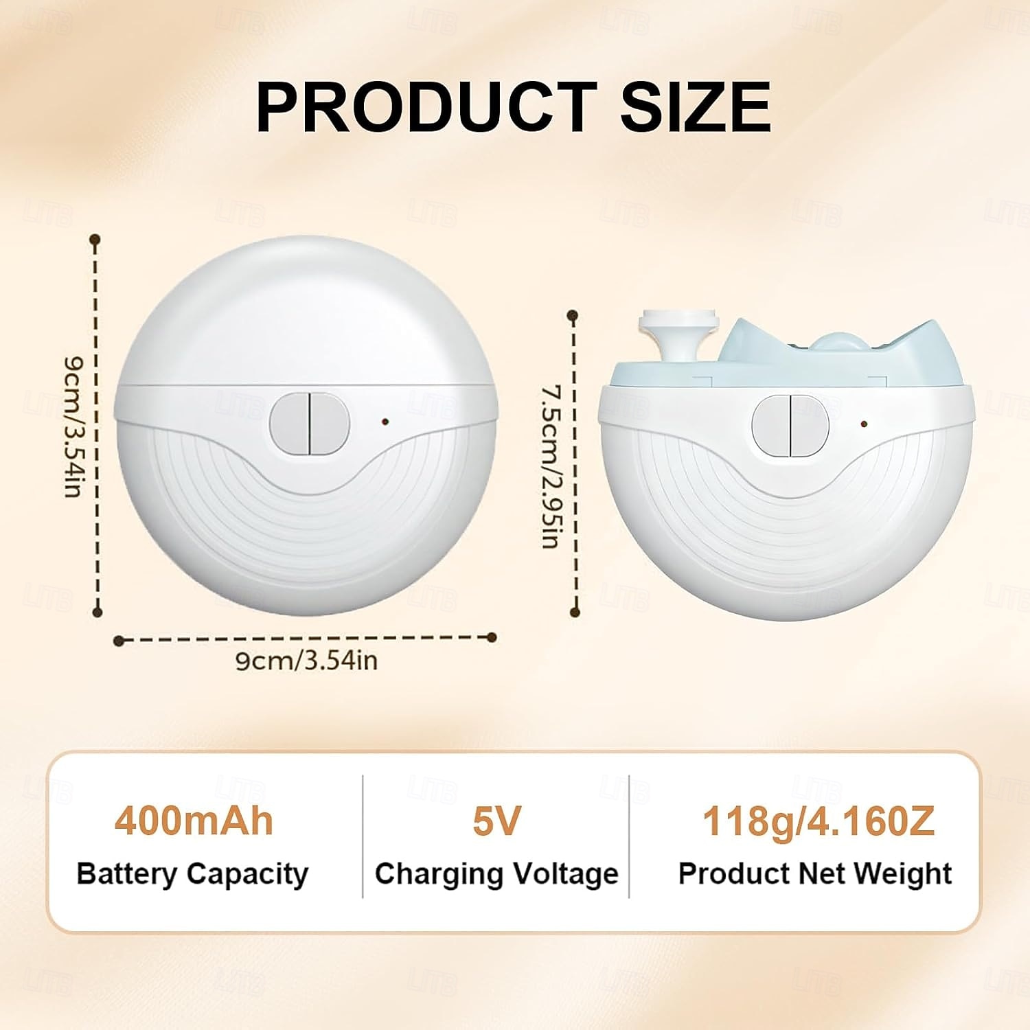 Cortauñas eléctrico para adultos mayores, 3 velocidades, potente cortauñas automático con pulidor, luz LED, recargable, para uñas de pies y manos. 2026 - $25 –P9