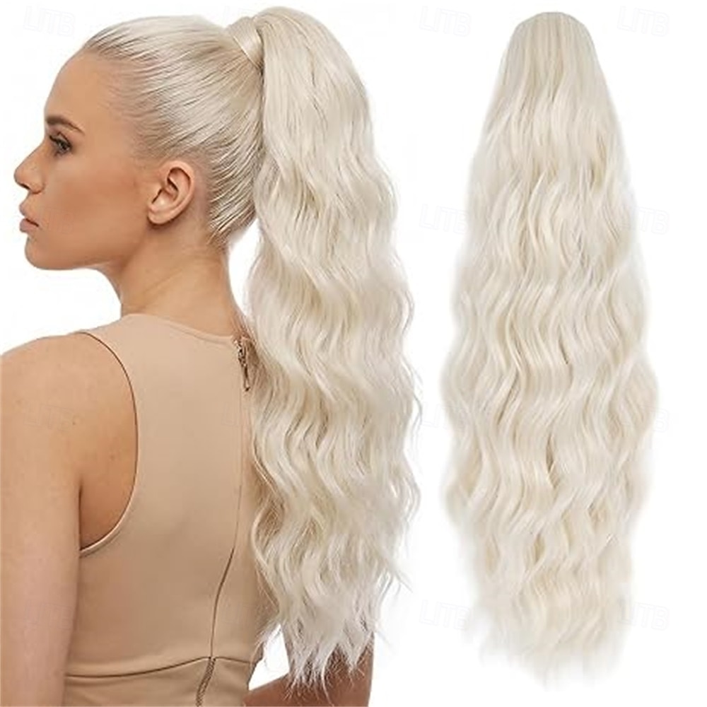 Haarextensie met clipsluiting, 45 cm (18 inch), synthetische haarextensie, lang, golvend, krullend, met clipsluiting, pluizig, natuurlijk ogend, voor dagelijks gebruik door vrouwen (lichtbruin gemengd 2026 - $16.49 –P13
