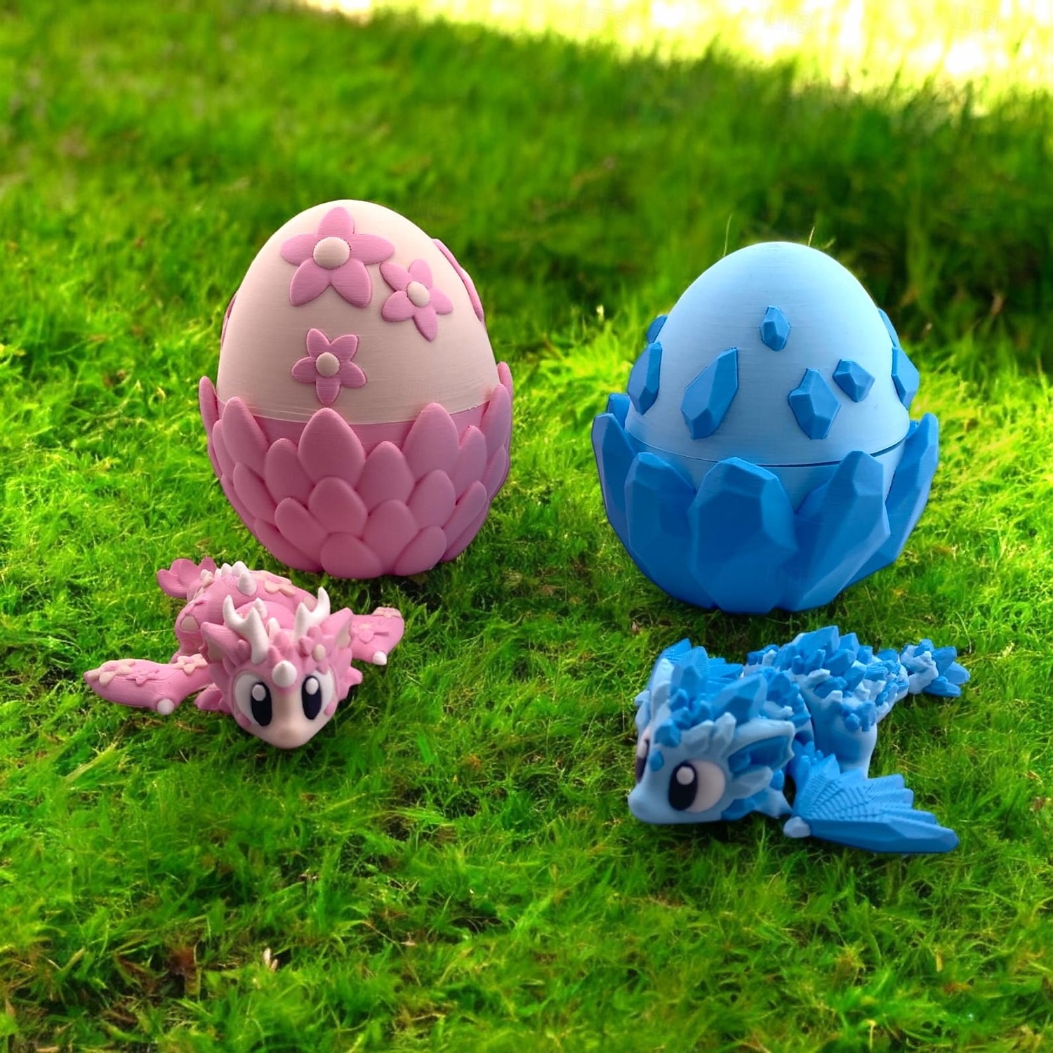3D-geprint drakenei voor Pasen met verwijderbaar, mysterieus, beweegbaar kristallen fidget-speeltje voor volwassenen, decoratie voor thuis of op kantoor, bureau-speeltje, 3D-geprinte dieren 2026 - $16.99 –P1