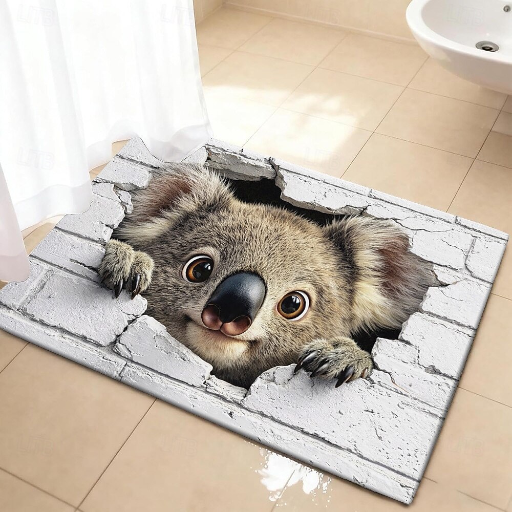 Tapis d'entrée à motif animalier, illusion d'optique 3D, impression 2D à plat. de 2026 ? $9.99 –P1