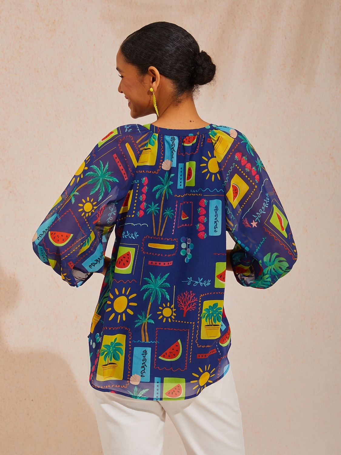 Zomerse ontsnapping: zwierige chiffon blouse 2026 - $67.99 –P4