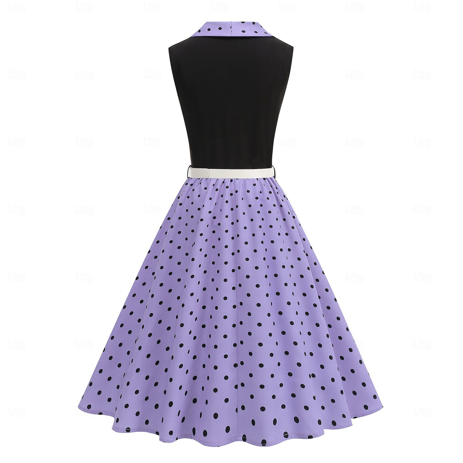 1950-luku Retro / vintage rockabilly Keskipäivä Swing -mekko Flare mekko Hihaton Pistekuvio Muotoonommeltu Keinu Naamiaispuku Naisten Karnevaali Ystävänpäivä Naamiaiset Loma Arkikäyttö Tyttöjen 2026 - $41.99 –P8