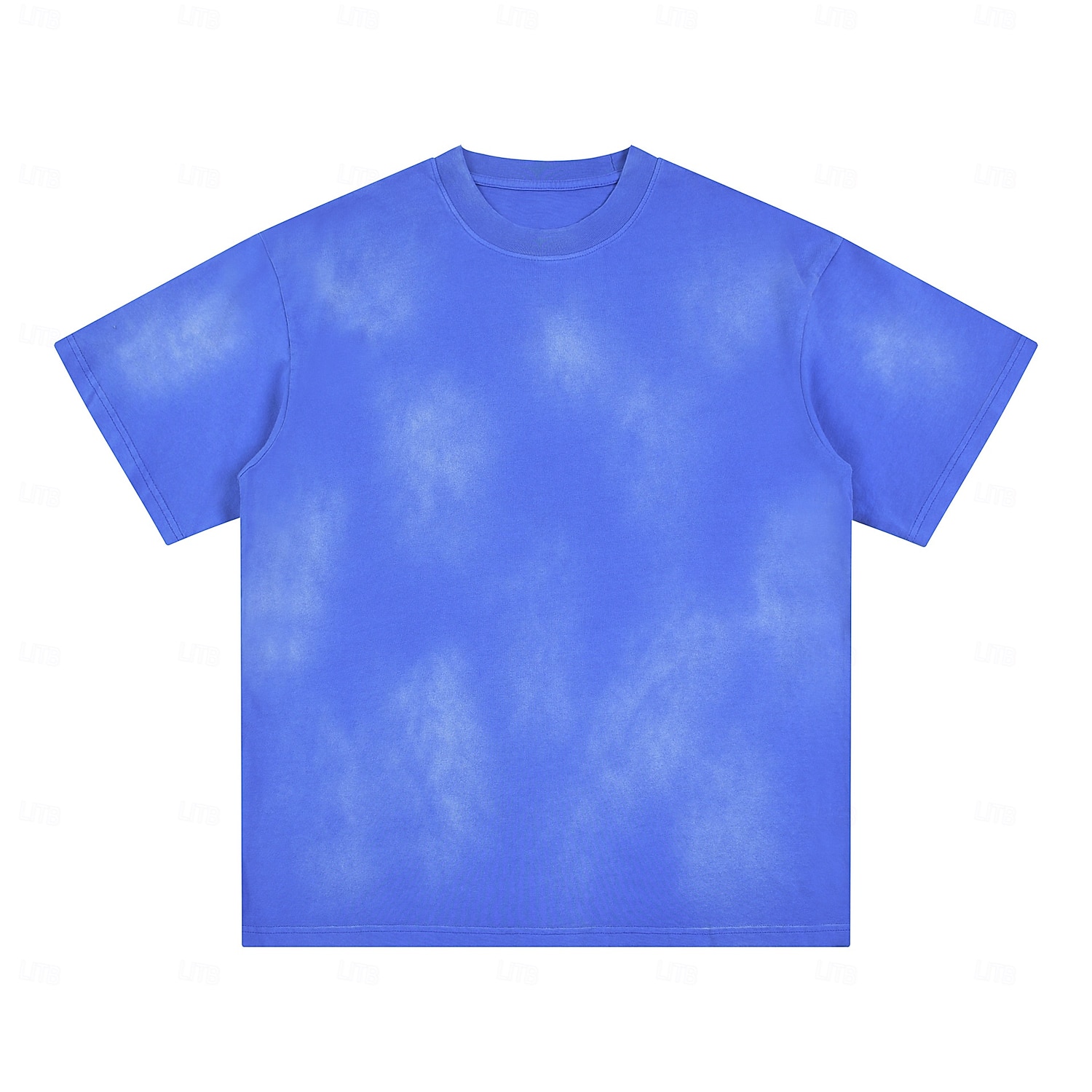 Men's T Shirt 100% Cotton Acid Wash Shirt Tee Top Short Sleeves Crew Neck Summer Spring Plain Fashion Designer Basic Garment Dyed Plain Vacation Street Going out Blue Black Pink Top Tee for Men 2026 - $32.99 –P2