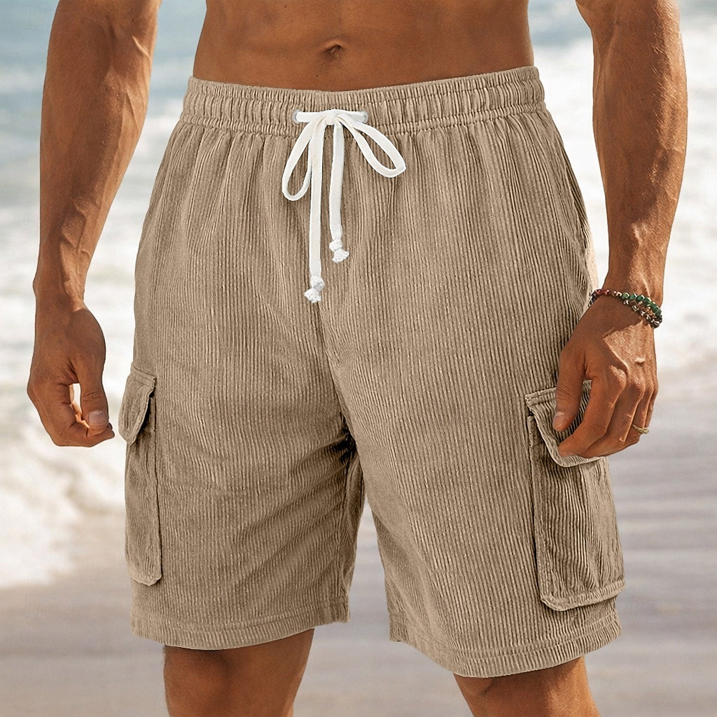 Per uomo Shorts Pantaloncini casual Pantaloncini di velluto a coste Tasca Elastico in vita Semplice Comodità Traspirante Corto All'aperto Vacanza Abbigliamento quotidiano Moda Streetwear Blu Nero del 2026 a $11.49 –P6
