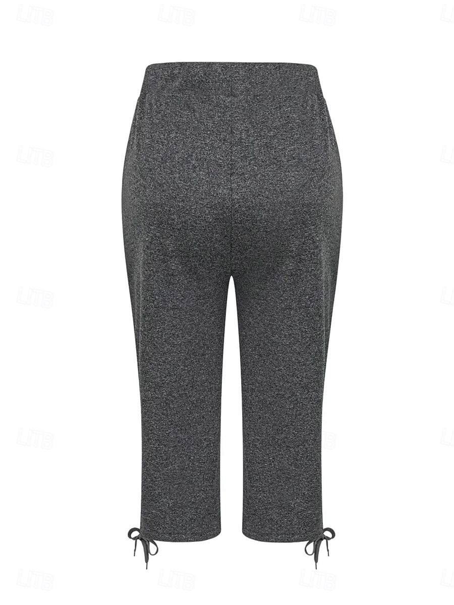 Γυναικεία Κάπρι παντελόνια κινέζικα Κολάν Κομψό στυλ street Καθημερινό Μήκος μοσχάρι Μεσαία Μέση Σκέτο Κορδόνι Τσέπη Άνετα Άνεση Ελαστικό Καθημερινά ΕΞΩΤΕΡΙΚΟΥ ΧΩΡΟΥ Διακοπές 2026 - $22.99 –P10