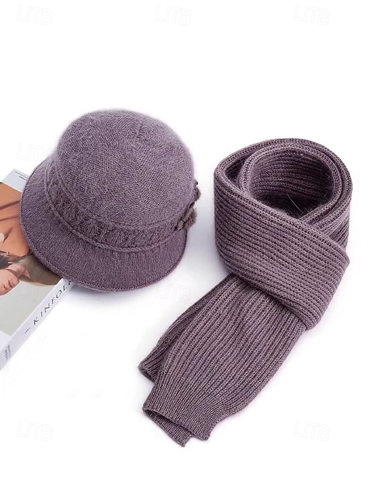 Dámská pletená sada čepice a šály – více barevných variant, útulná a stylová na zimu, běžné nošení i outdoor 2026 - $24.99 –P3