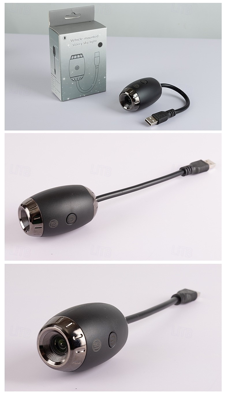 Lumină de atmosferă cu cer înstelat USB montată pe mașină, lumină de proiectie superioară pentru cer înstelat, modificare auto, decorațiuni interioare 2026 - $28.99 –P6