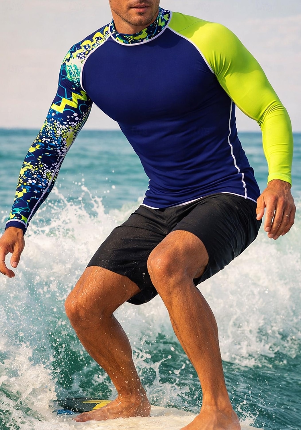 Men's Standard Rash Guard Swim Shirt Geometric Abstract Camo / Camouflage UPF50+ UV Protection Quick Dry Long Sleeve Swimwear Sun Shirt Surfing Canoeing Beach Summer 2026 - $27.99 –P4
