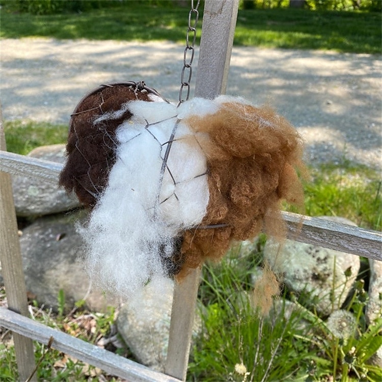 Ręcznie robione ptasie serce do gniazdowania, pojemnik na materiały do gniazdowania ptaków z bawełny PP, wymienne ptasie serce do gniazdowania kolibrów, zimowe prezenty dla miłośników kolibrów, wystrój ogrodu domowego 2026 - $21.99 –P5