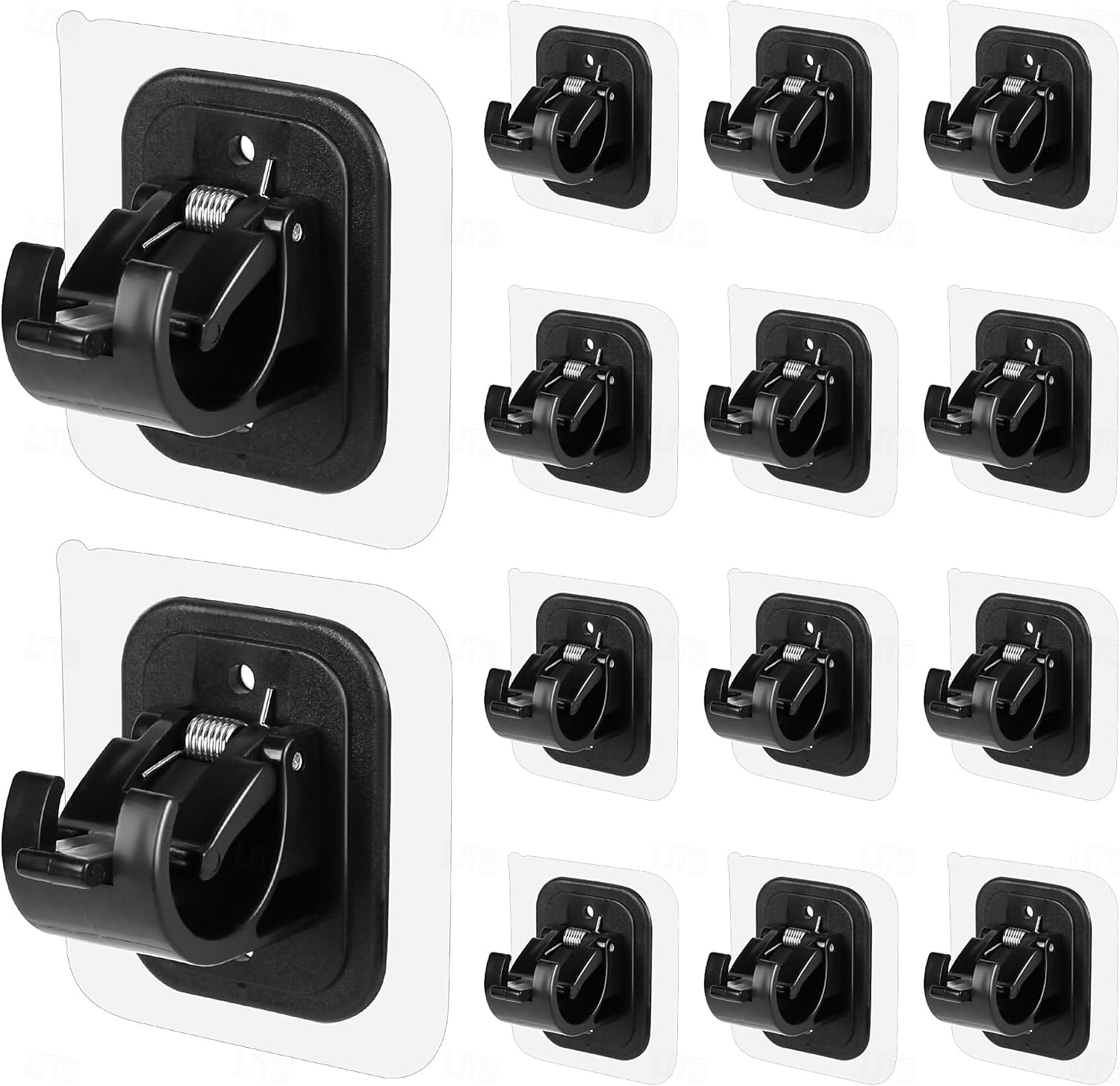 14 ks držáky na záclonové tyče bez vrtání, samolepicí háčky na záclonové tyče bez hřebíků, nastavitelné háčky na záclonové tyče, věšáky na záclony do koupelny, kuchyně, domů, koupelny a hotelu 2026 - $13.99 –P2