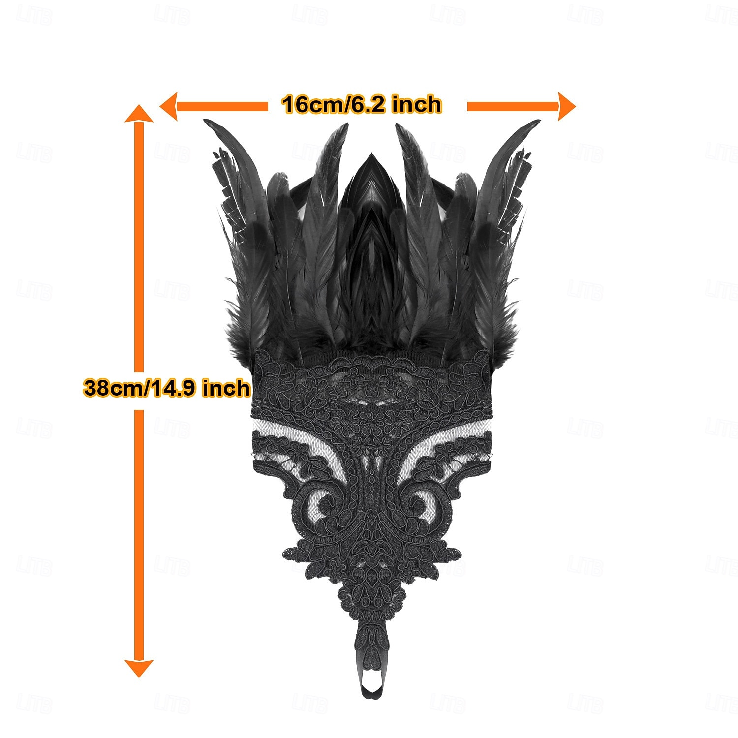 Carnival 2026 Rio Carnival Samba Accessories Women's Gothic Feather Lace Gloves, Long Fingerless Mesh Mittens with Natural Feathers Brazil Festival Performance Costume 2026 - $7.49 –P7
