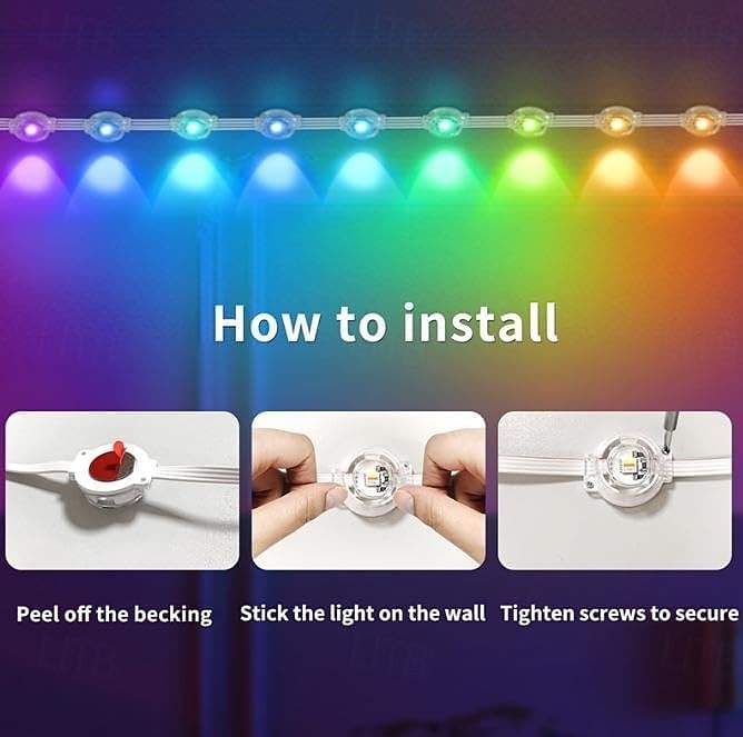 2026年 恒久的な屋外ライト、アプリとリモコン付きの RGB スマート屋外軒先ライト、時間指定の音楽同期 IP67 防水 LED 軒先ライト、パーティー、ハロウィン、クリスマス、屋上、庭に最適  コレクション – $46.99 –P3