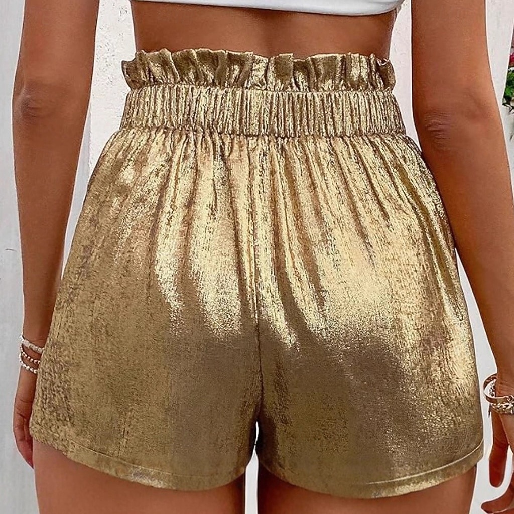Per donna Shorts Pantaloncini Estivi Shorts da Spiaggia Vacanza Moda Casual Quotidiano Corto Misura del girovita medio Elastico in vita Comodità Morbido Traspirante Inelastico Spiaggia Feste Ferie Oro del 2026 a $21.99 –P2