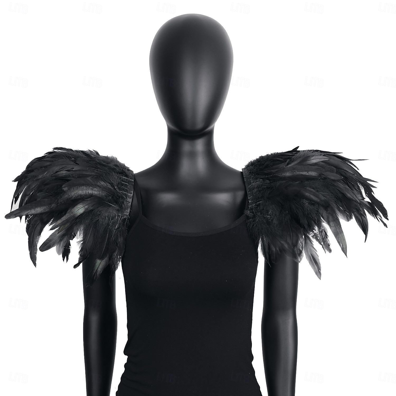 Carnaval 2026 Accesorios de Samba del Carnaval de Río Hombreras de Plumas Negras para Mujeres Alas de Hombro de Disfraz Victoriano Gótico Disfraz para Festival de Brasil 2026 - $15.49 –P1