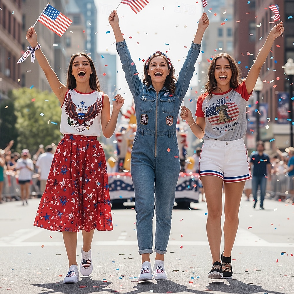 Women's USA Flag Graphic Slip-On Sneakers - Cushioned Breathable Athletic Shoes, Patriotic Sport Casual Style for Parades, USA, Travel & Daily Wear 2026 - $32.99 –P4