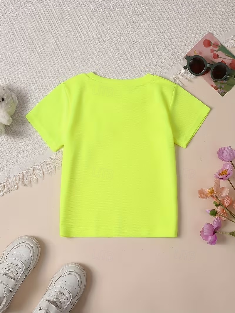 2026年 男の子 3D グラフィック レタード Tシャツ Ｔシャツ 半袖 3Dプリント 夏 春 スポーツ ファッション ストリートファッション 子供 4〜12年 クルーネック カジュアル 日常 アウトドア レギュラー  コレクション – $17.49 –P2