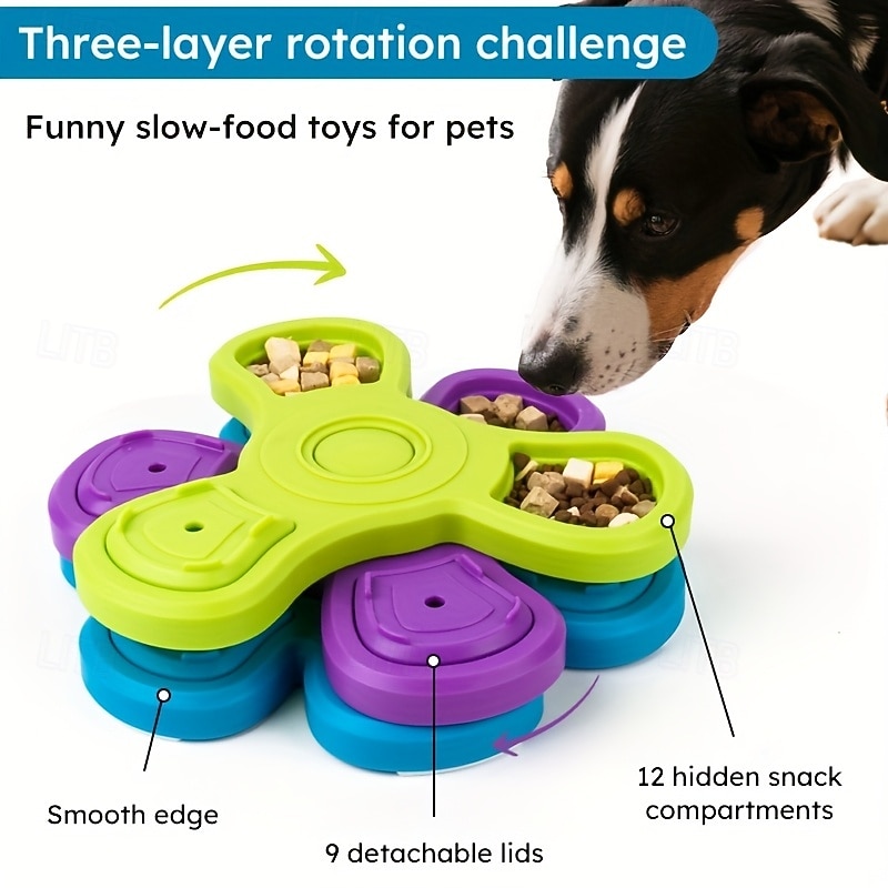 3-Layer Interactive Dog Puzzle Feeder | Durable PP Material, Multi-Color, Slow Feeder for IQ and Smell Training, Engaging Mealtime Activity for Dogs 2026 - $25.99 –P1