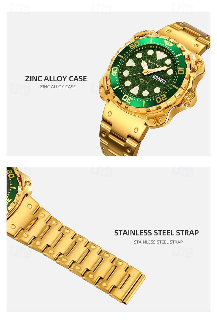 SKMEI Men Quartz Watch Minimalist Large Dial Fashion Business Luminous Calendar Waterproof Decoration Steel Watch 2026 - $36.99 –P10