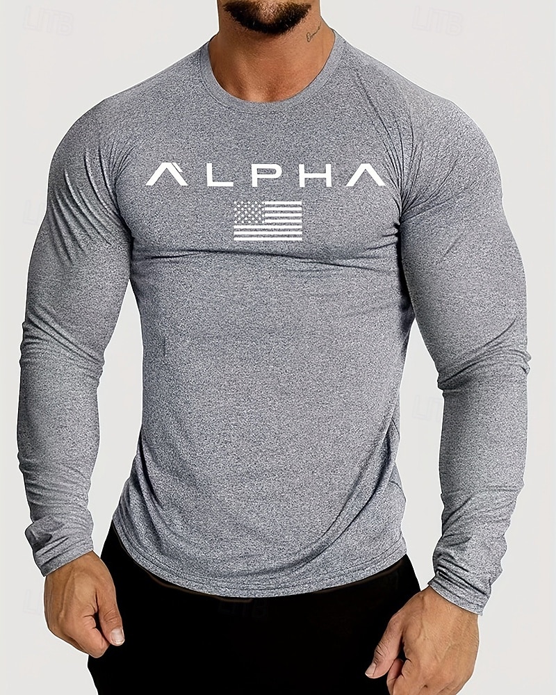 Homme 250e anniversaire de l'Amérique Jour de l'Indépendance Lettre T-shirt de course T-shirt de compression Printemps Automne manche longue Séchage Rapide Compression Évacuation de l'Humidité de 2026 ? $22.99 –P21