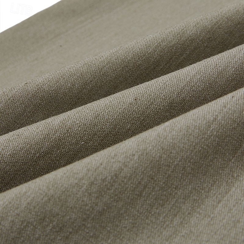 בגדי ריקוד גברים חולצה חולצה קז'ואל חולצה עם כפתורים כחול ג'ינס שחור לבן ורוד מסמיק אודם שרוול ארוך אחיד דש קזו'אל יומי כיס קדמי ביגוד כותנה אלגנטית אופנתי יום יומי 2026 - AU $35.99 –P13