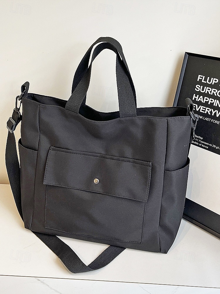 Geantă tote pentru femei din poliester Cancas, în mai multe culori, capacitate mare, stil casual de zi cu zi, perfectă pentru serviciu, cumpărături și călătorii 2026 - $11.99 –P11