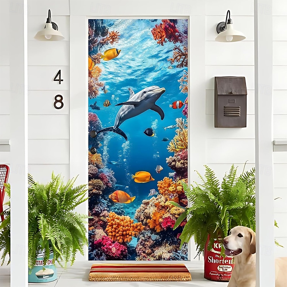 Underwater World Aquarium Door Banner Colorful Ocean Fish Coral Reef Wall Hanging Decoration Home Porch Decor 2026 - $17.99 –P10