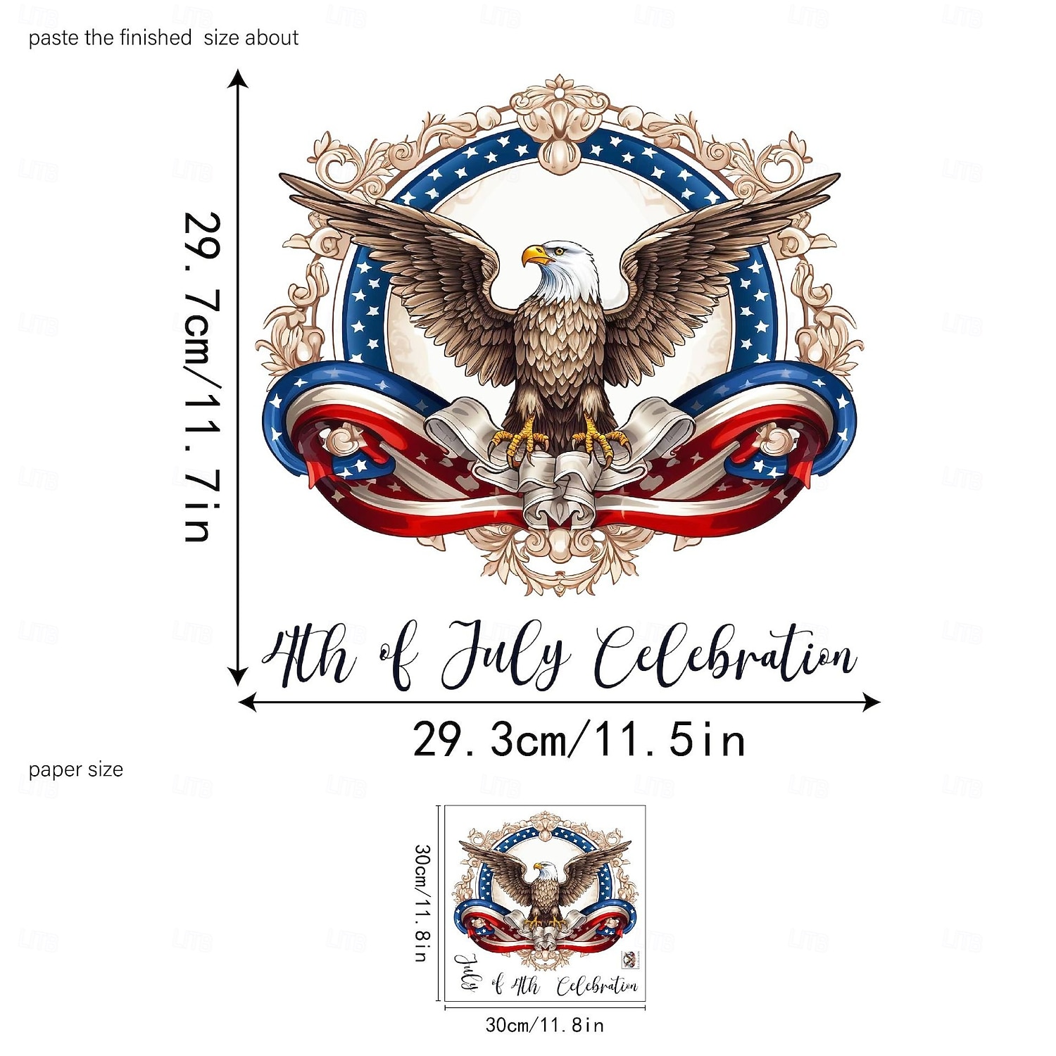 2 db-os csomag amerikai függetlenség napja zászló sas kreatív falmatrica szoba személyre szabott poszterek öntapadós matricák 2026 - $8.99 –P1