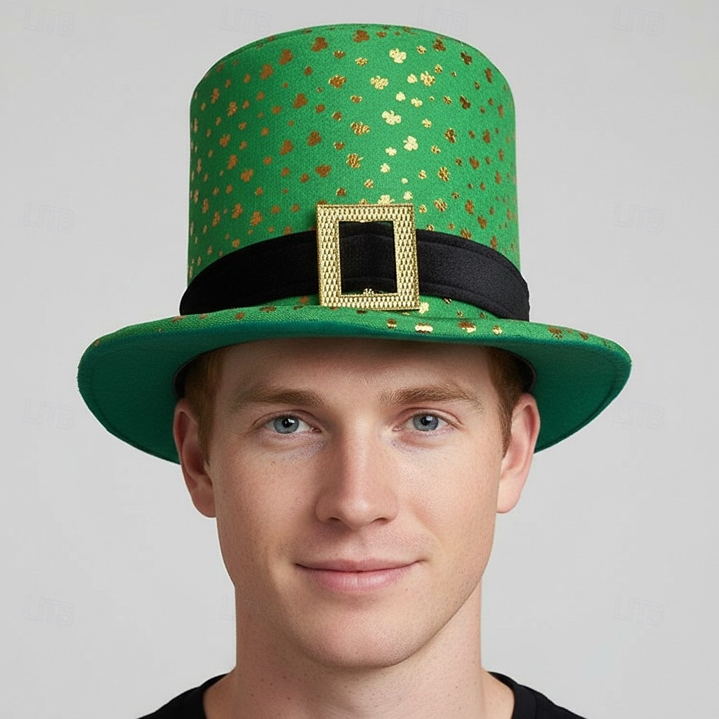 St. Patrick 2026 Leprechaun Irish Carnival Hat Top Hat Novelty Funny Adults' Unisex Saint Patrick's Day Casual Party Easy Carnival Costume Dress Up 2026 - $15.49 –P1