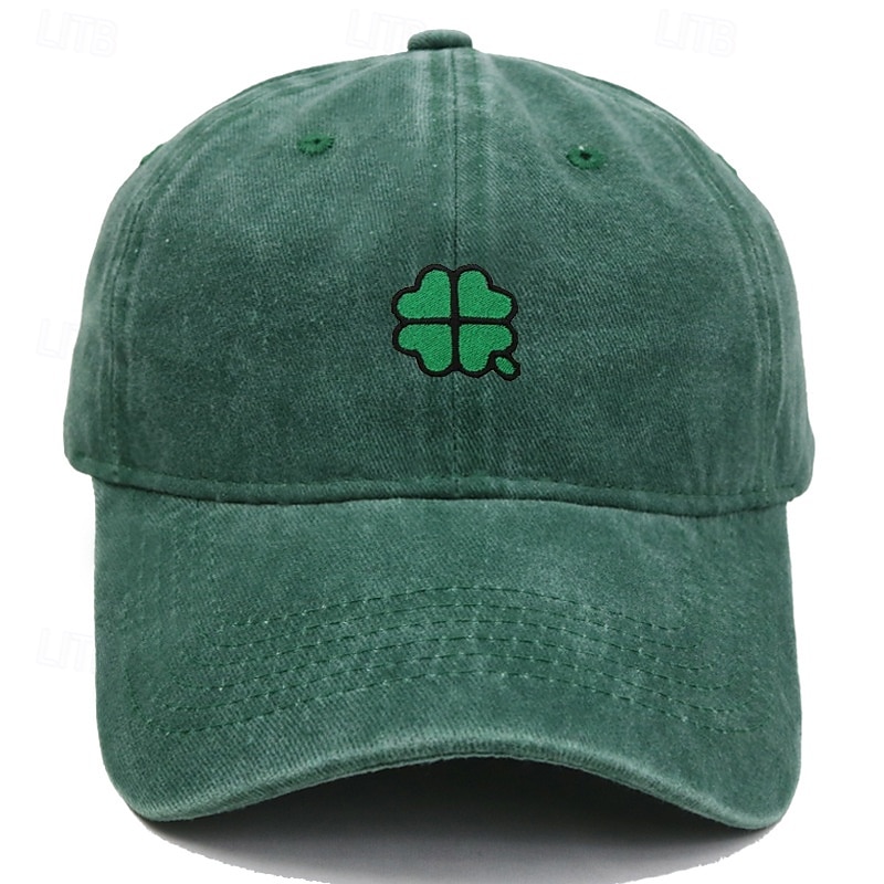 Unisex Cappellino da Baseball Blu chiaro Esercito verde Cotone Ricamato Protezione UV Clover Casual Quotidiano Casual Festa di San Patrizio Casuale Quotidiano San Patrizio Tinta unica Quadrifoglio del 2026 a $9.49 –P9