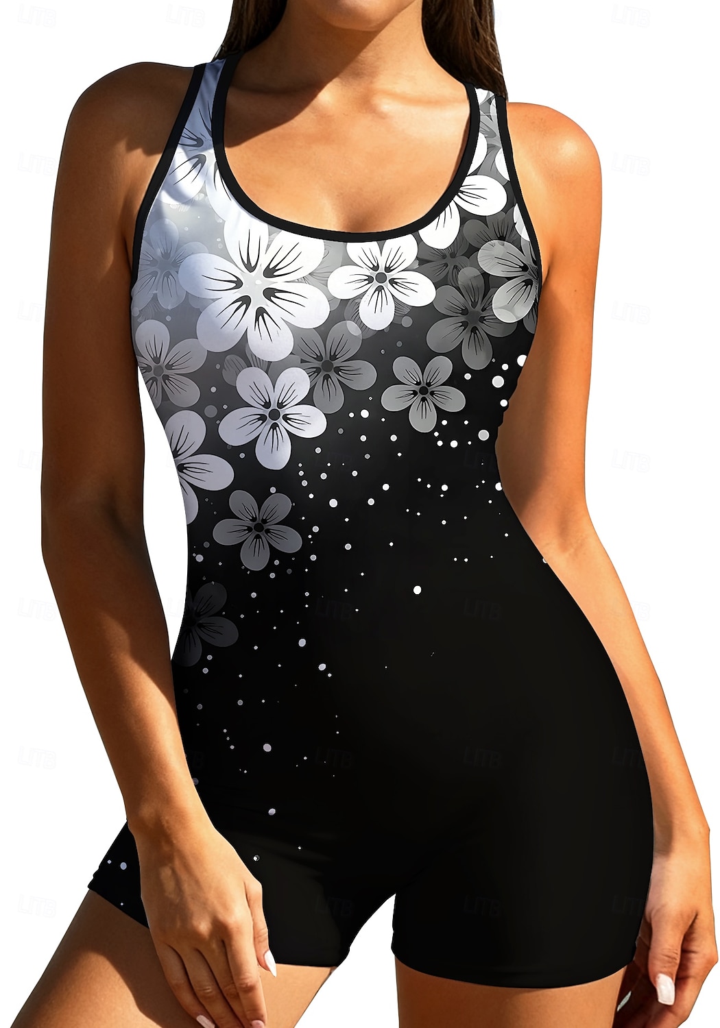 Damen Regulär Anti UV Shirt Einteiliger Surfanzug Badeanzug Blumenmuster Tropisch Farbblockierung Herausnehmbare Polsterung Frontreißverschluss UV-Sonnenschutz UPF50+ Elastisch Ärmellos Bademode 2026 - $31.99 –P5