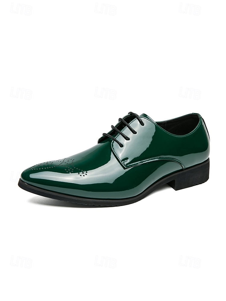 Herresko i brogueskinn med vingetuppdesign, stilig bryllupssko, ideelt for forlovere og bryllupsgjester 2026 - $54.99 –P5