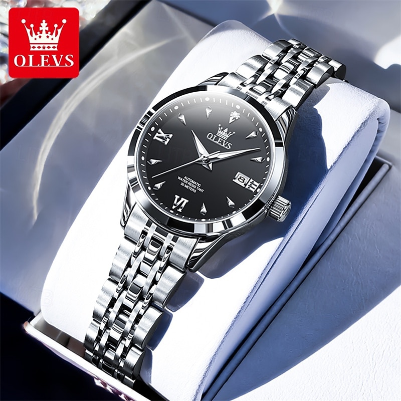 Mother's Day Gift New Olevs Brand Women'S Business Watch With Luminous Display, Calendar Function, Fully Automatic Mechanical Movement, Luxurious And Elegant, Water-Resistant Women'S Sports Watch 2026 - $88.99 –P8