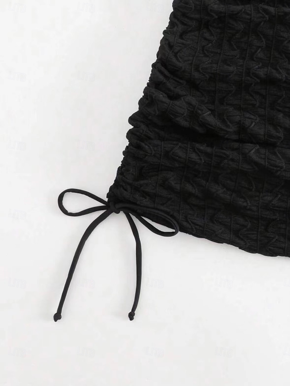 2026年 女性用 スイムウェア カバーアップ スカート 水着 ドローストリング 旅行度假风 ビーチウェア 純色 ノースリーブ 水着  コレクション – $19.99 –P10