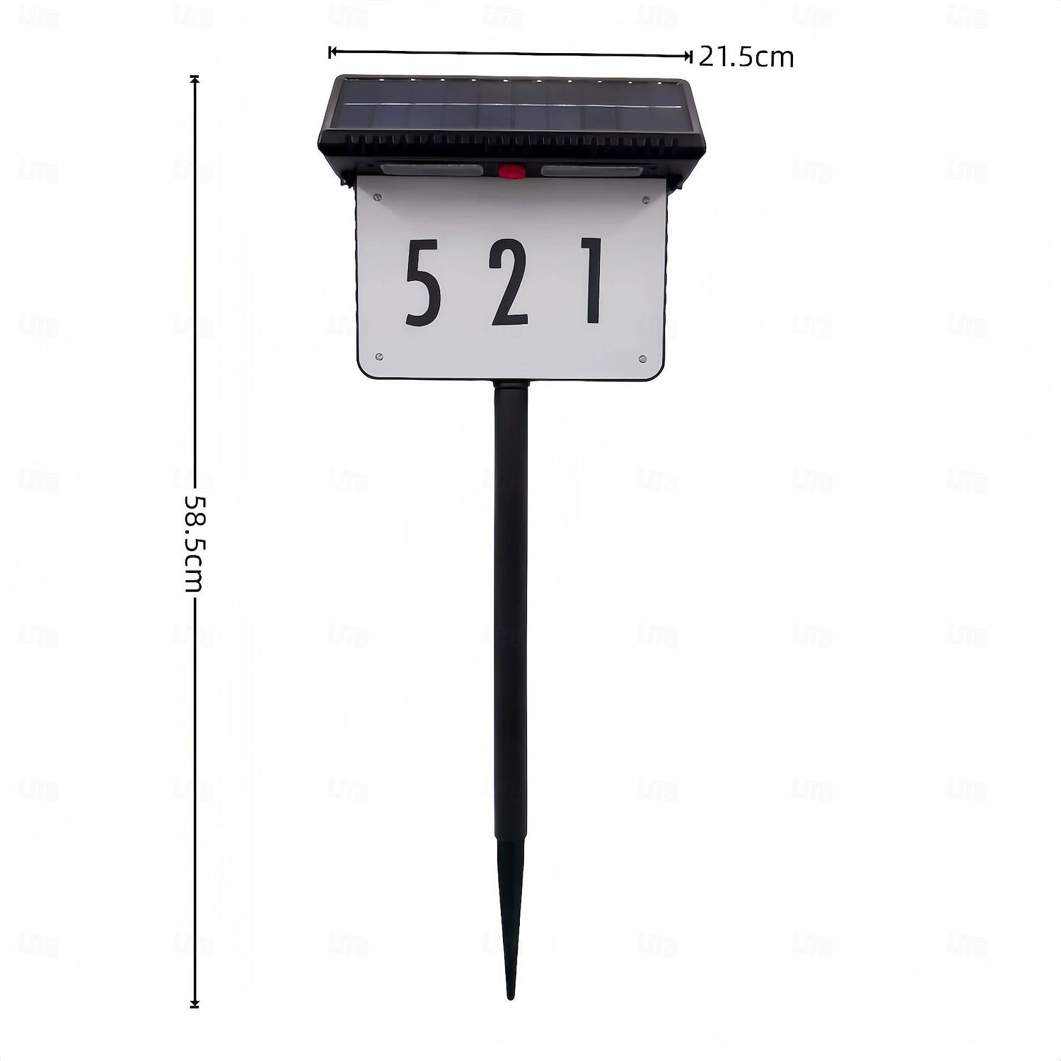 Zewnętrzna tabliczka znamionowa z podświetleniem solarnym, cyfrowa tabliczka znamionowa, podłączana do podłoża, wodoodporna, montowana na ścianie, zewnętrzna lampa solarna na werandę 2026 - $48.99 –P10