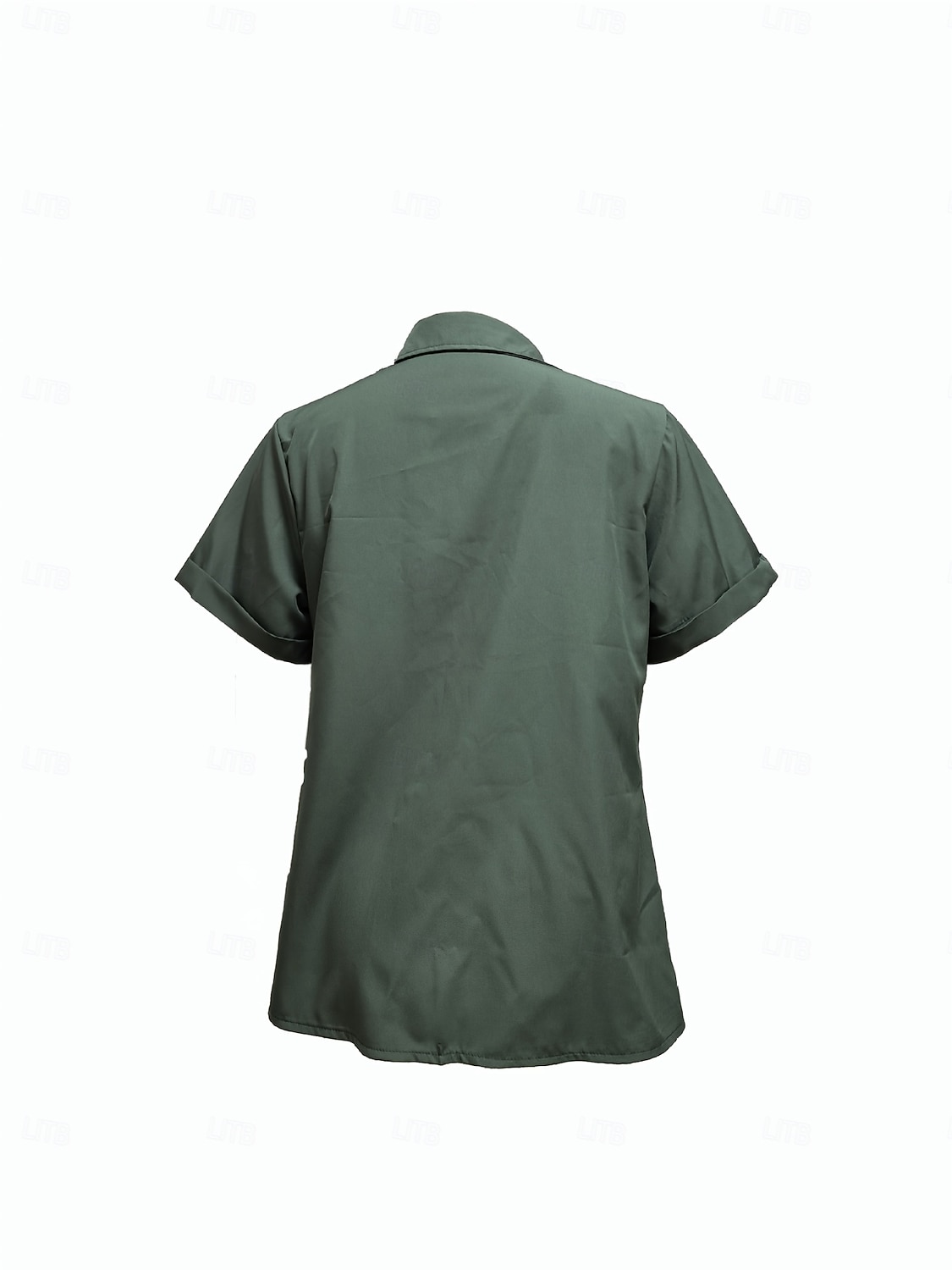 Damen Sommerhemd Kleidhemd Bluse Tasche Knöpfe Elegant Vintage Stilvoll Kurzarm Umlegekragen Normale Oberteile Täglich Arbeit Grün Sommer Frühling 2026 - $27.99 –P6