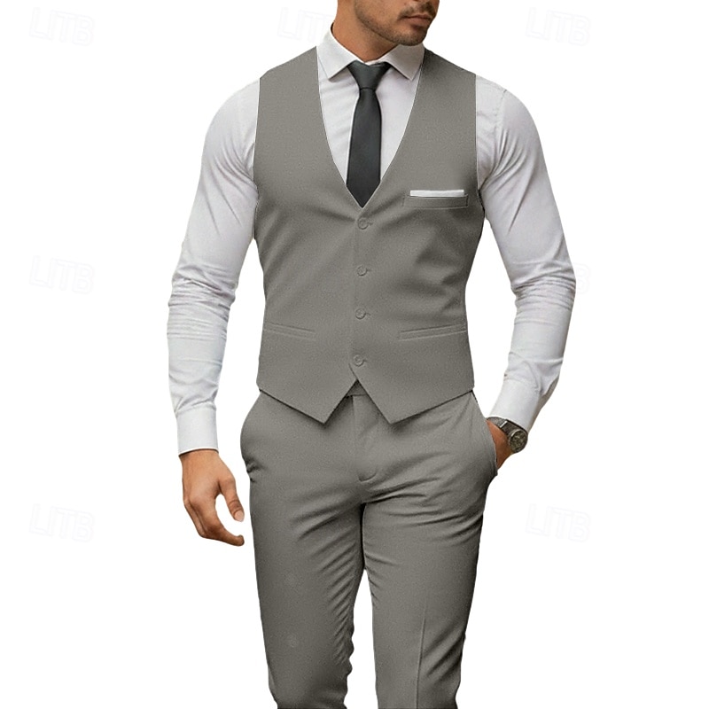 Ανδρικά Σμόκιν Κοστούμια για πάρτι Πάρτι Μαύρο Λευκό Χειμώνας Εφαρμογή Κλασικό Πέτο Επίσημο Μονόχρωμο Κατά παραγγελία εφαρμογή Σετ 2 τεμαχίων 2026 - $89.99 –P4