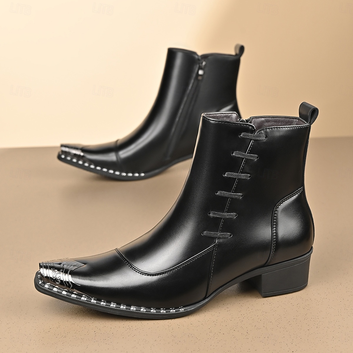 Мужские коричневые ботильоны из искусственной кожи с декоративной строчкой, элегантные свадебные туфли, идеально подходящие для жениха и гостей свадьбы. 2026 - $79.99 –P3