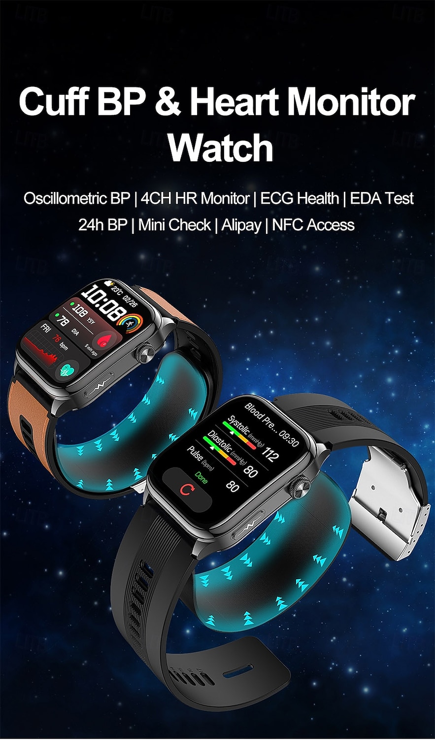 iMosi S101 Reloj inteligente 2.06 pulgada Smartwatch Reloj elegante Bluetooth Podómetro Recordatorio de Llamadas Seguimiento de Actividad Compatible con Android iOS Hombre Llamadas con Manos Libres 2026 - $168.99 –P1