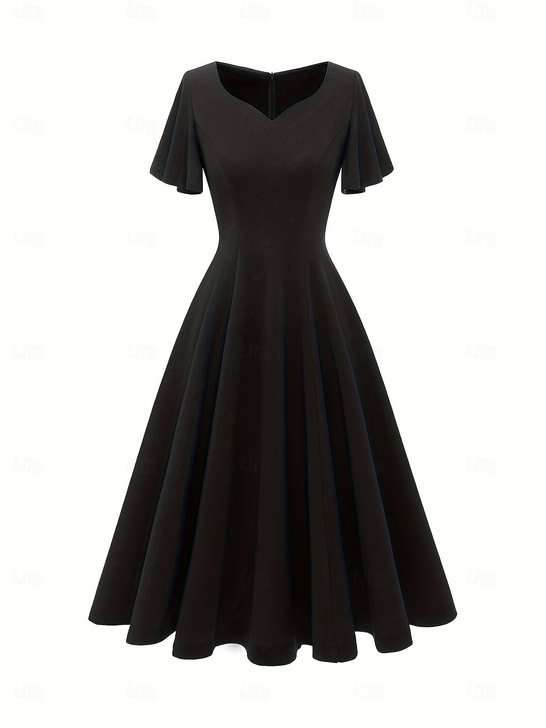 Elegant كلاسيكي 1950-tallet Middag A-linje kjole Swing kjole Flare kjole Korte ermer A-linje Kostyme Dame Karneval Valentinsdag Maskerade Feriereise Maskerade Utdrikningslag Voksne Kjole Vår sommer 2026 - $53.99 –P12