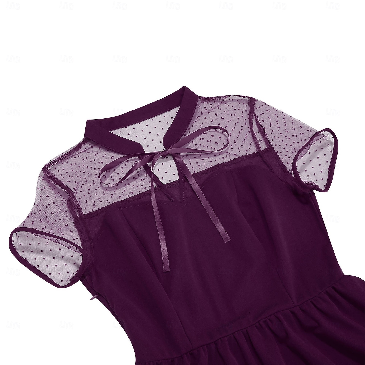Années 1950 Rétro Vintage Midi Robe trapèze Robe Évasée Manches courtes Couleur Unie Ajusté & Évasé Balançoire Déguisement Femmes Carnaval Saint-Valentin Mascarade Vacances Tenue Quotidienne de 2026 ? $43.99 –P6