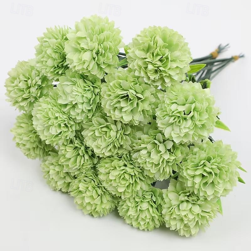 18 Bunches Multicolor Realistic Artificial Chrysanthemum Flowers - Maintenance-Free Faux Floral Arrangement Bouquet in White Red Pink Yellow Green-Gray - Suitable for Home Wedding Party Table Centerpiece 2026 - $16.99 –P11