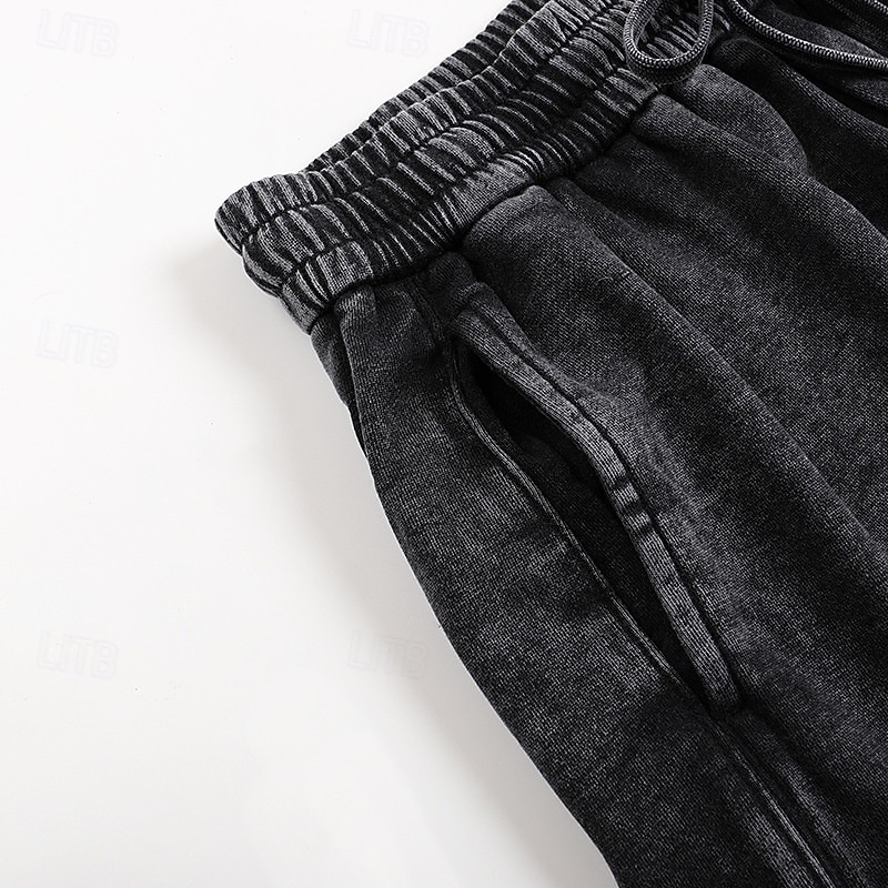 SoftFade™ Pantalons pour Hommes 100 % Coton Pantalons Amples Pantalons Décontractés Pantalons Lavés À L'Acide À Cordon Élastique Taille Droite Longueur Complète Quotidien Mode De Vacances Streetwear de 2026 ? $29.99 –P10