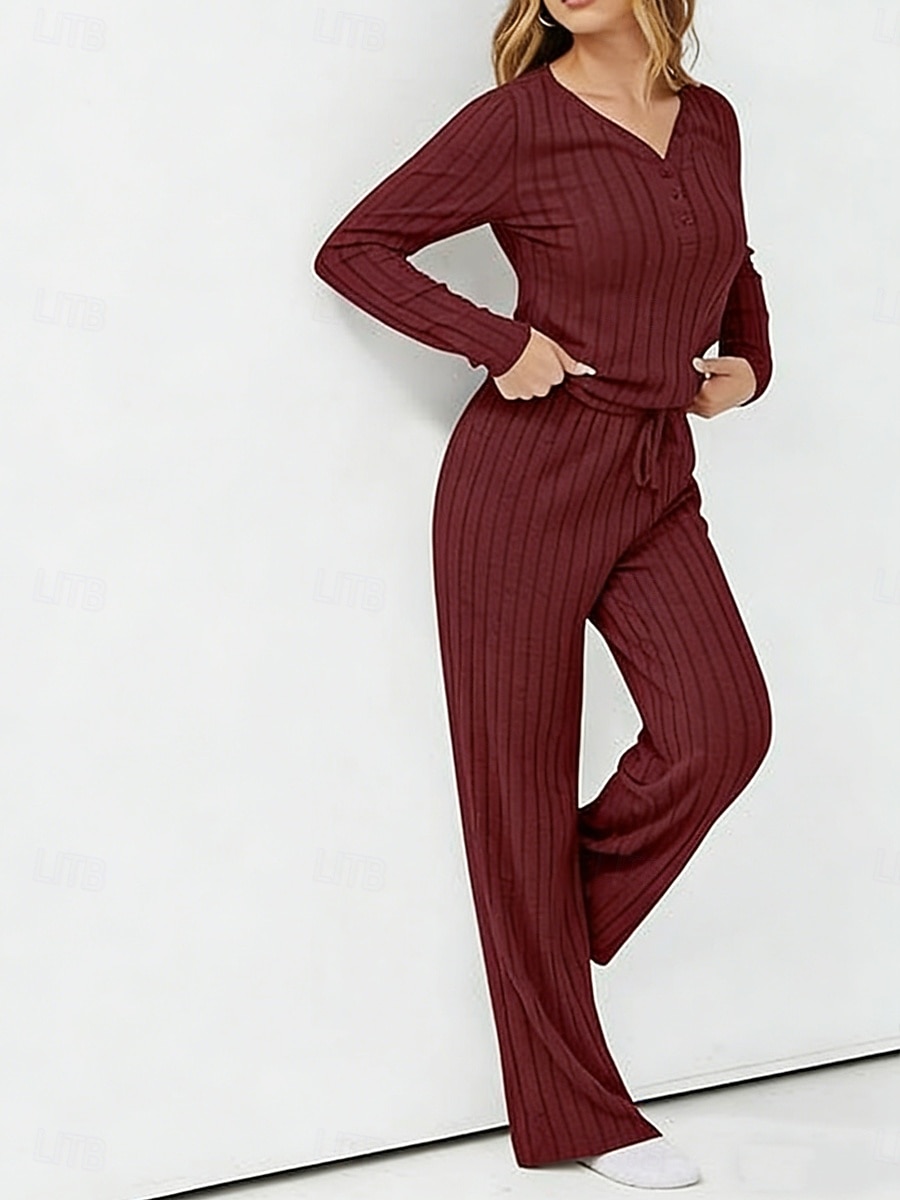 Mujer Conjuntos de dos piezas Conjuntos de pantalones Bolero Manga Larga Escote en Pico Color sólido Elegante Moda Ropa de calle Casual Diario Exterior Negro Vino Morado Primavera Ajuste regular 2026 - $31.99 –P5