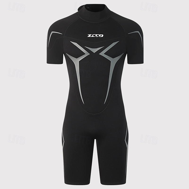 Per uomo Muta in neoprene da 3 mm Tuta termica integrale Astratto Termico Addensato Protezione UV Manica Corta Costume da Bagno Costume da bagno Surf Immersione Snorkeling Estate del 2026 a $79.99 –P5