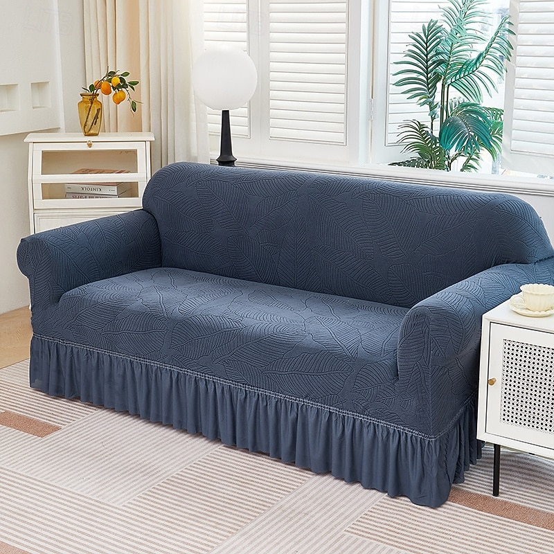 Skirt Hem Style Elastic Jacquard Fabric Stretch Sofa Cover Couch Cover Sectional L Shape Sofa Slipcover Corner Case for Living Room Sofa Protector Anti Slip Washable Dustproof 1 2 3 4 Seat 2026 - $61.99 –P18