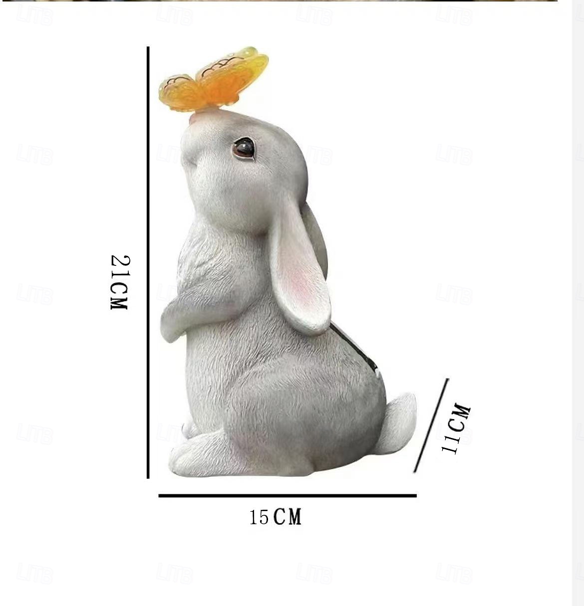 Outdoor Solar Cat & Bunny Decorative Lights, Waterproof Resin Figurine Lamps, Garden, Yard, Pathway Lighting, Easter Holiday Decor, Landscape Accent Lights for Lawn, Outdoor Decoration 2026 - $28.99 –P6