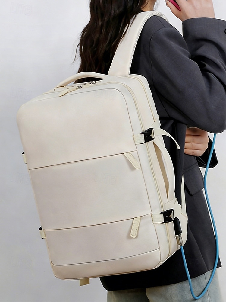 Zaino da viaggio unisex in nylon, borsa da viaggio multicolore di grande capacità con porta di ricarica USB e custodia per bagagli, stile moderno e minimalista per lavoro, viaggi d'affari, viaggi e spostamenti quotidiani del 2026 a $29.99 –P2