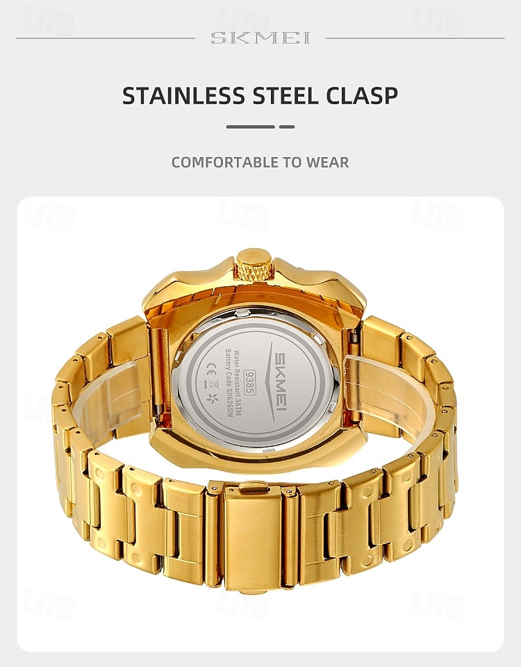 SKMEI Men Quartz Watch Minimalist Large Dial Fashion Business Luminous Calendar Waterproof Decoration Steel Watch 2026 - $36.99 –P7