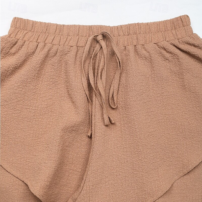 Per donna Shorts Pantaloncini Estivi Shorts da Spiaggia Vacanza Moda Casual Quotidiano Corto Vita Alta Coulisse Comodità Morbido Traspirante Inelastico Abbigliamento casual alla moda Spiaggia Ferie del 2026 a $24.99 –P4